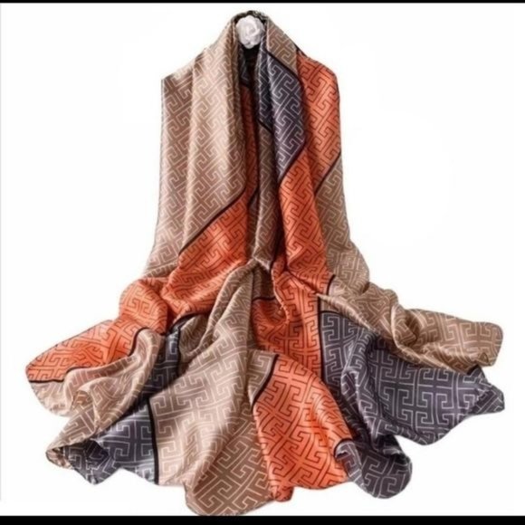 Accessories - Silk Feel Elegant Oversized Scarf-NEW